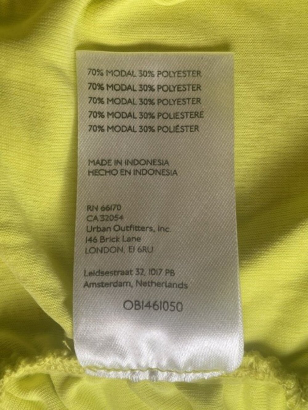 URBAN OUTFITTERS Lime Green Ruched Cropped Cami Top - Size Large - Picture 5 of 8